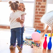Seeing a friend on the first day of nursery will really help children settle in.