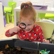 Children are happy at Little Acorns Nursery, Hindley Green.