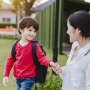 A consistent daily schedule that mirrors that of the school will help children become familiar with the structure of the day and adjust more easily.